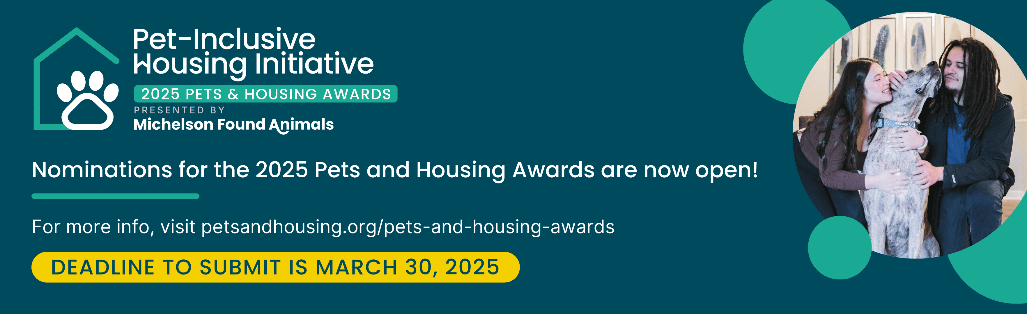 2025 Pets and Housing Award Nominations Now Open!